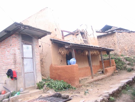 House Destroyed Near Toilet